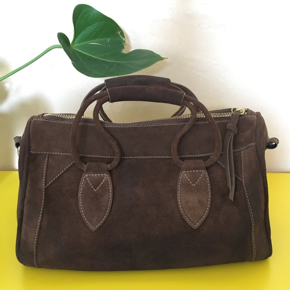 Ash green suede purse 👜